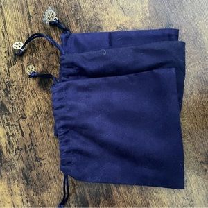 Three large Tory Burch jewelry pouches